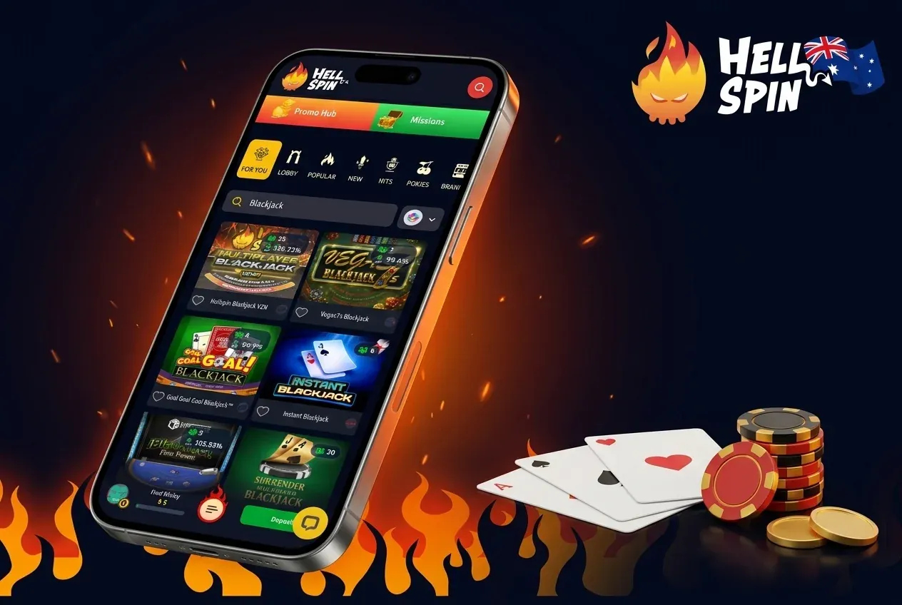 Blackjack tables at HellSpin Casino