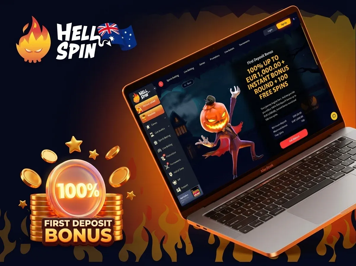 First deposit bonus with an instant bonus round at HellSpin