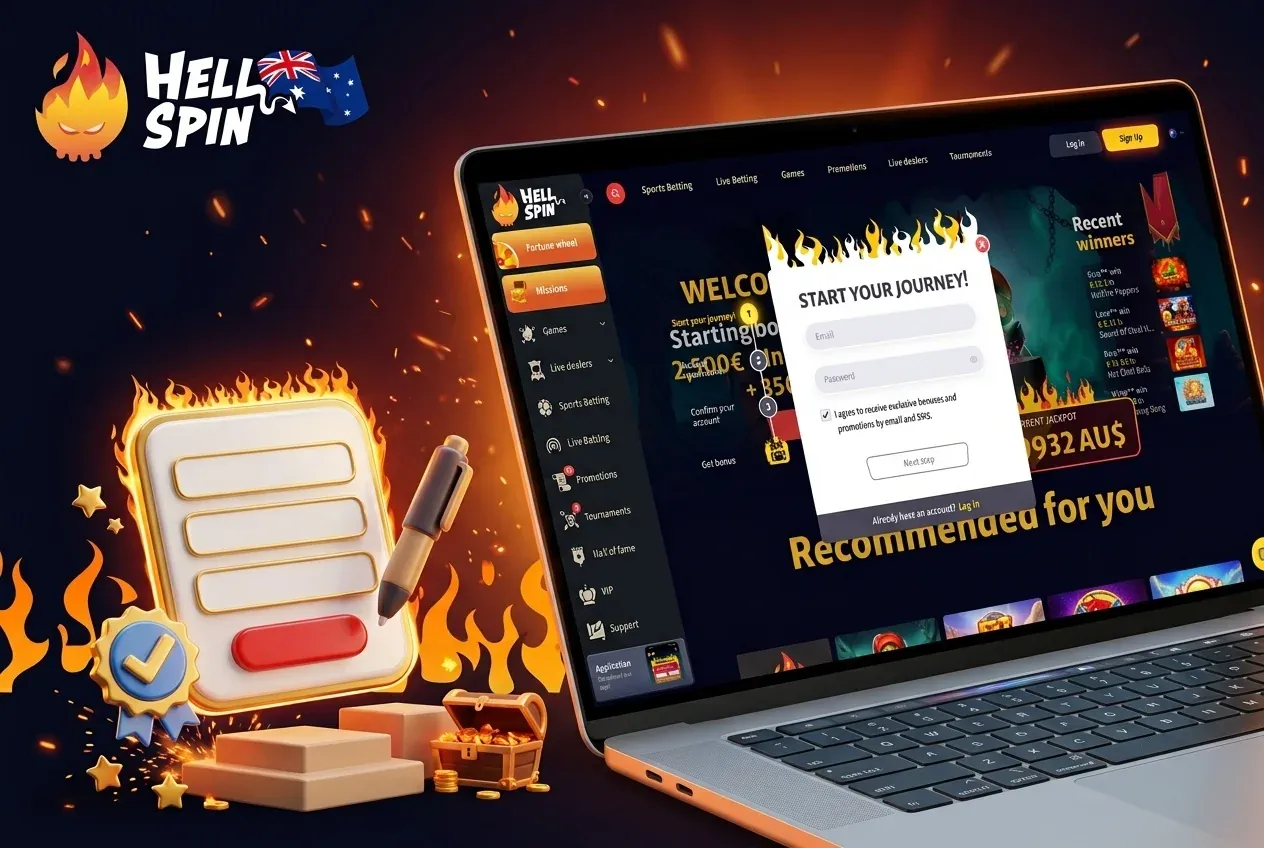 How to register an account at HellSpin