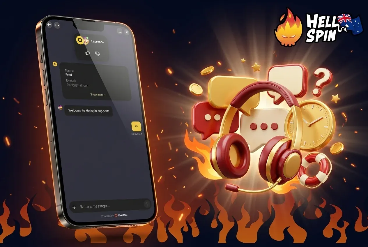 HellSpin customer support and 24/7 live chat