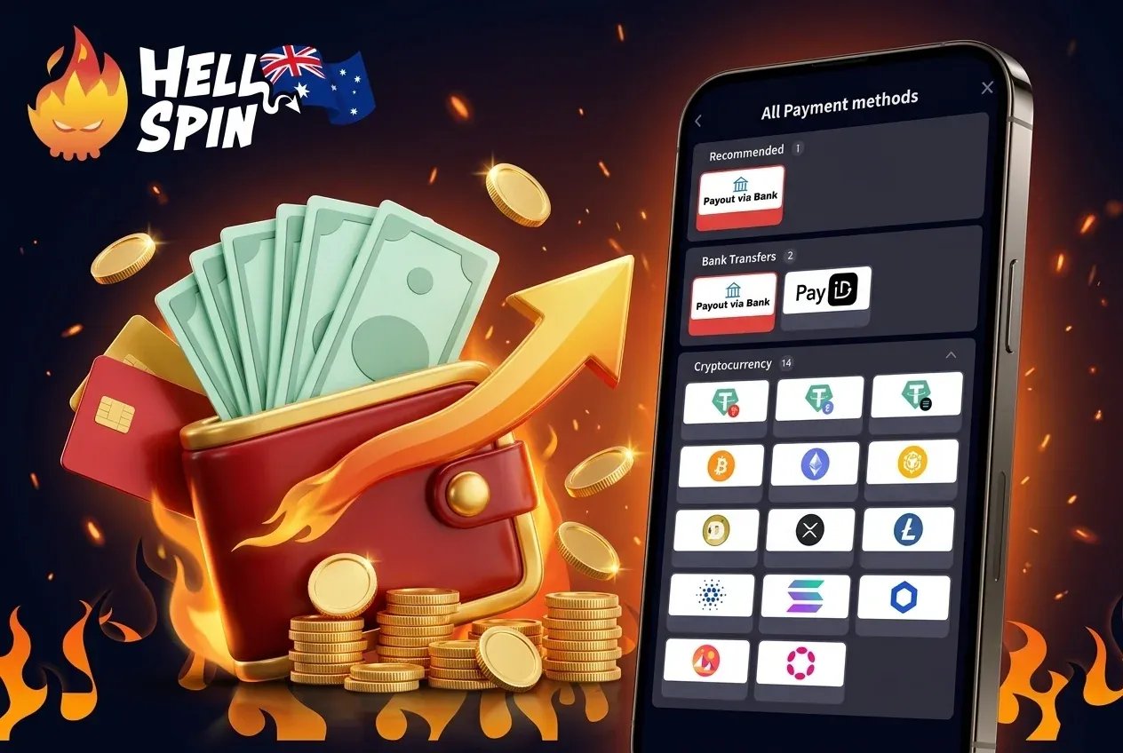 HellSpin withdrawal methods for Australian players